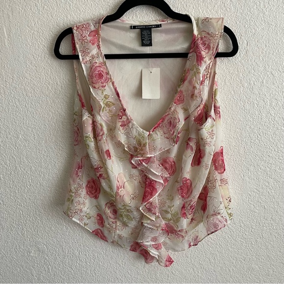 Pierre Cardin Tops - NWT Vintage Pierre Cardin Pastel Ruffle Women’s Top Size 14